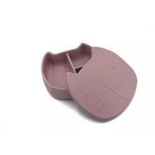  Boîte lunch en silicone Pippa le chat Dusty Mauve The Cotton Cloud