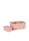 Boîte à goûter enfant Konges Sløjd rose avec motif petites cerises et fermeture à clip