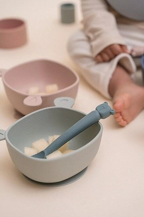 Bol en silicone Lili ours couleur Iceberg The Cotton Cloud