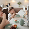 Bol ventouse en silicone Cambridge Blue Mushie - repas bébé antidérapant