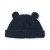 Bonnet pour enfant en sherpa bleu marine avec oreilles de la marque Liewood.