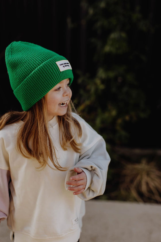 Bonnet enfant, maman et papa, modèle Pop, coloris Croco, marque Hello Hossy.