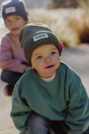 Bonnet enfant et papa, modèle Pop, coloris Stone, marque Hello Hossy.