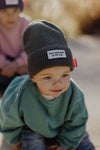 Bonnet enfant et papa, modèle Pop, coloris Stone, marque Hello Hossy.