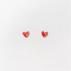 Boucles d’oreilles cœur rouge en porcelaine La Petite Épicerie – Bijoux fantaisie enfant et adulte