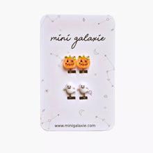  Boucles d’oreilles clip enfant Halloween citrouilles et fantômes Mini Galaxie