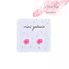 boucles oreilles enfant clous roses fleur noeud modele aleatoire fille mini galaxie