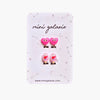 Boucles oreilles clips enfant cœurs roses glaces cerises Mini Galaxie