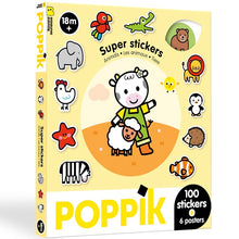  Box de 100 stickers, Les animaux, dès 18 mois, Poppik.