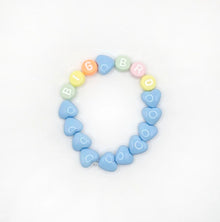  Bracelet BIG BRO en perles multicolores avec cœurs bleus – cadeau pour grand frère