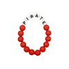 Bracelet Pirate pour enfant – perles rouges mates et lettres blanches – Gaga