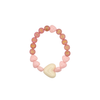 Bracelet enfant Petite sœur – perles cœur rose – Gaga