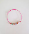 Bracelet enfant lettres ENJOY perles fluo et cœur doré – Mini Galaxie