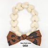 Bracelet GAGA maxi cœurs écru, noir ou rouge avec nœud léopard