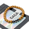 bracelet dad perles marron cognac noir cadeau papa bracelet homme gaga original
