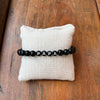 bracelet papa perles noires cadeau papa bracelet homme gaga original