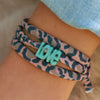 bracelet leopard love multirangs coloris au choix bracelet femme tendance message