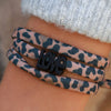 bracelet leopard love multirangs coloris au choix bracelet femme tendance message