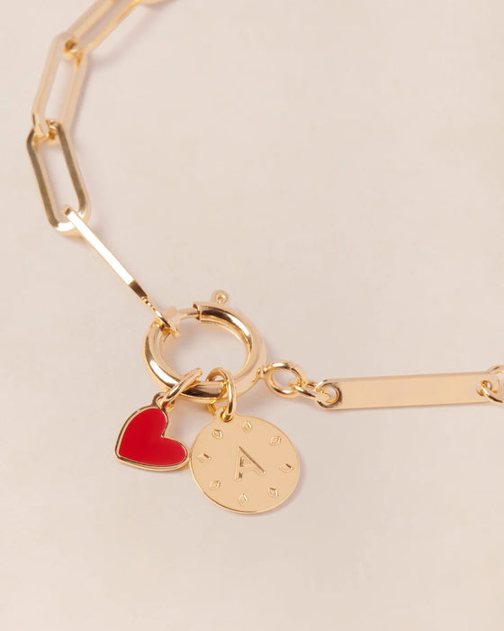 Bracelet maillons XL doré à l’or fin Emoi Emoi – bijou élégant pour femme