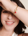 Bracelet maillons XL doré à l’or fin Emoi Emoi – bijou élégant pour femme