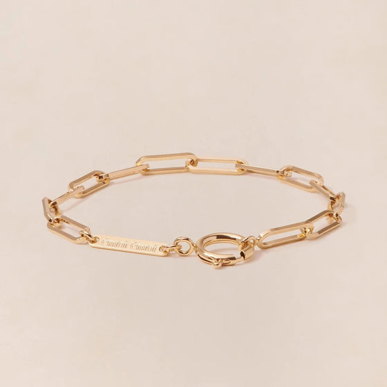 Bracelet maillons XL doré à l’or fin Emoi Emoi – bijou élégant pour femme