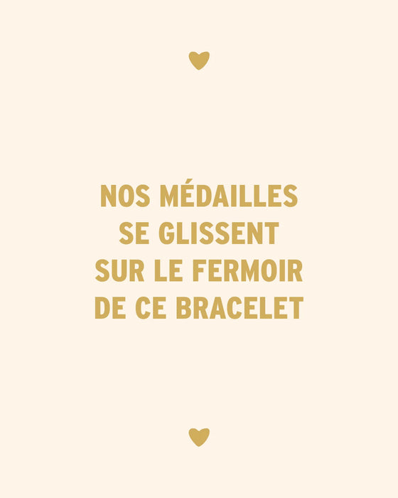Bracelet maillons XL doré à l’or fin Emoi Emoi – bijou élégant pour femme