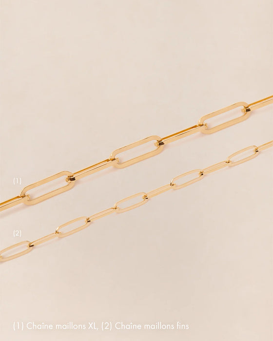 Bracelet maillons XL doré à l’or fin Emoi Emoi – bijou élégant pour femme