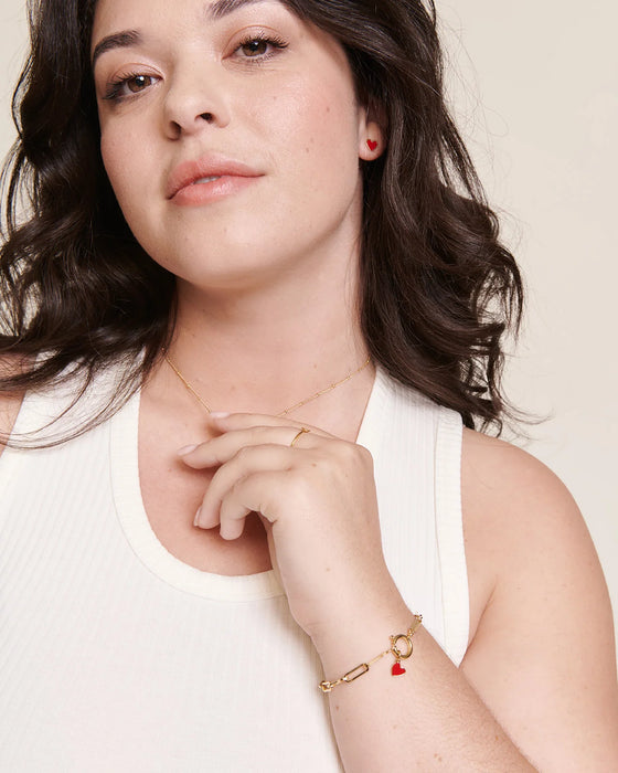 Bracelet maillons XL doré à l’or fin Emoi Emoi – bijou élégant pour femme