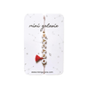 Bracelet MAMAN Mini Galaxie cordon rose lettres dorées pompon rouge