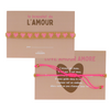 Bracelet perlé cœur rose Atelier Wagram sur carte cadeau – bijou amour à offrir