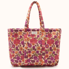  Cabas Samba Joy Macadamia Apaches Collections – sac matelassé fleuri en coton coloré