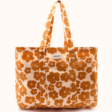  Cabas Sambi Flora Bold Apaches – sac matelassé orange à fleurs en coton