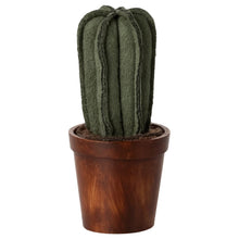  Cactus en tissu vert dans pot effet bois pour maison de poupée Maileg