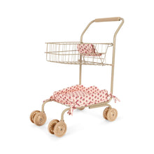  Caddy de courses pour poupées Rosie Rose Konges Slojd en métal avec tissu fleuri