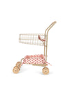 Caddy de courses pour poupées Rosie Rose Konges Slojd en métal avec tissu fleuri