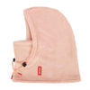 Cagoule enfant Hello Hossy Warmy Pink en polaire douce avec cordons ajustables