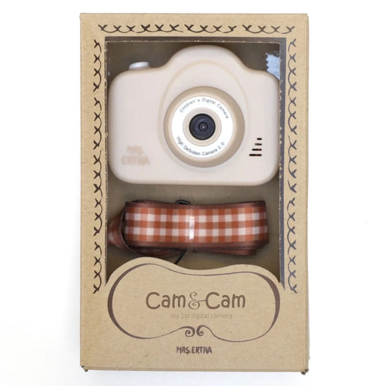 Appareil photo numérique Cam Cam (mise à niveau et double caméra) ivoire et vichy, Mrs. Ertha.