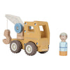 Camion-grue en bois Little Dutch avec figurine – jouet d’imitation construction
