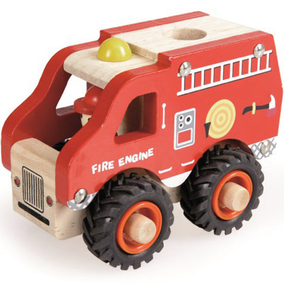 Camion de pompiers en bois Egmont Toys.