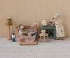 Canapé-lit pour souris Maileg à pois – Mobilier miniature pour maison de poupée