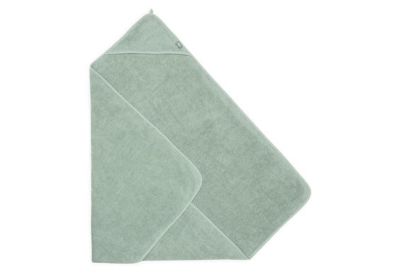 Cape de bain bébé en éponge vert cendré 100 cm - Jollein