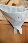 Cape de bain bébé bleue en coton éponge avec capuche Miffy Jollein