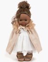 Cape Oxana lin avec col en tulle miel pour poupées Gordis – Minikane