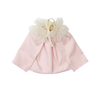 Cape Oxana rose pâle avec col en tulle écru pour poupées Gordis – Minikane