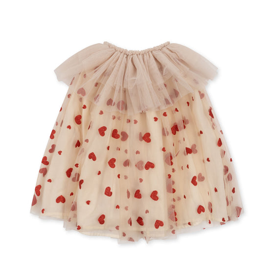 Cape de fée - Coeur rouge à paillettes - Konges Sløjd
