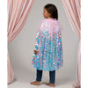Cape rose enfant à sequins iridescents Galaxia – déguisement féerique princesse