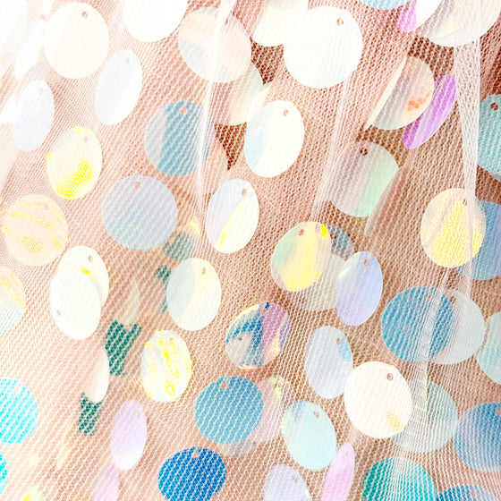 Cape rose enfant à sequins iridescents Galaxia – déguisement féerique princesse