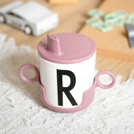 Capuchon pour tasse ecozen, vieux rose, Design Letters.