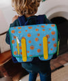 Cartable enfant Basketball Hello Hossy bleu avec motifs ballons pour enfants 2 à 5 ans