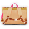 Cartable léopard Hello Hossy rose et beige pour enfant 2 à 5 ans